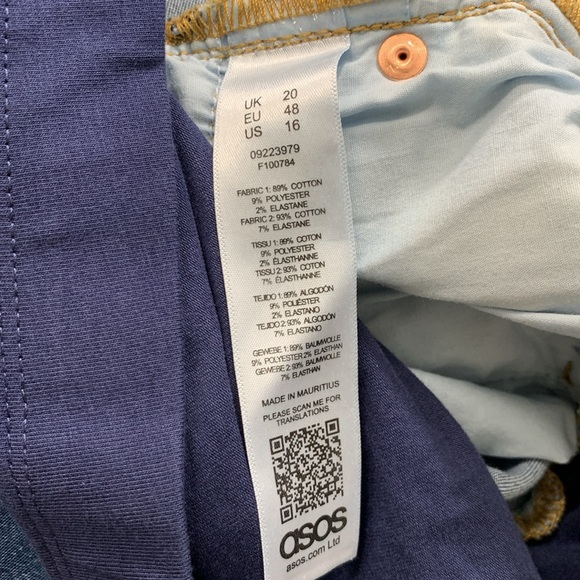 ASOS Maternity jean long pants women’s size 16 - Picture 3 of 6